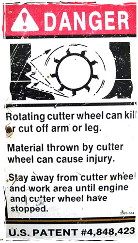 Stump grinder safety